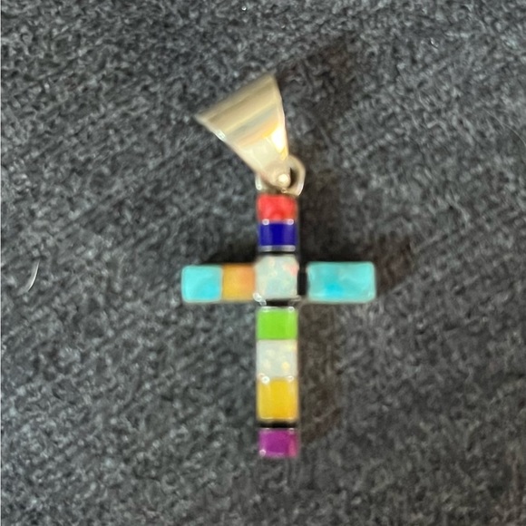 Colorful Cross Pendant - Picture 2 of 3